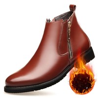 Bottes Martin pour hommes, tige en microfibre, doublure polaire, bottes Chelsea chaudes, chaussures en coton à tige haute, style décontracté et professionnel, OEM