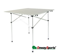 Table pliante en aluminium de camping de conception traditionnelle carrée - Meubles d'extérieur durables et portables