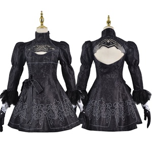 Disfraz de <span class=keywords><strong>Cosplay</strong></span> de NieR YoRHa No.2 Tipo B, Traje de Anime para Halloween, Vestido Negro Sexy para Mujer - Product Image 6