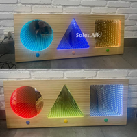 Miroir LED à stimulation visuelle, thérapie apaisante 3D, miroir infini sensoriel, modes d'éclairage interactifs pour salles sensorielles