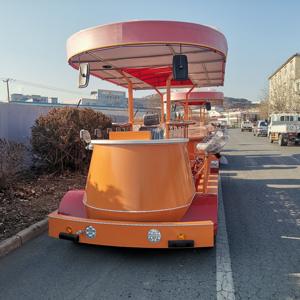 Vélo de fête tandem électrique à assistance au pédalage, freins à disque hydrauliques, capacité de charge de 5000 kg, cadre en acier, roues en aluminium, siège réglable - Product Image 5