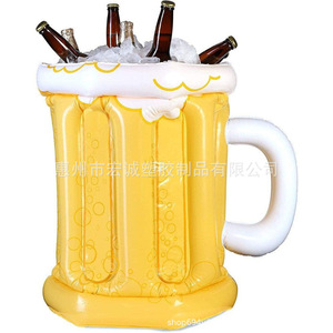 Inflatable Beer Mug <b>Ice</b> <b>Bucket</b> 44x32cm PVC Cooling Drink Cooler Outdoor Party Use - Product Image 5