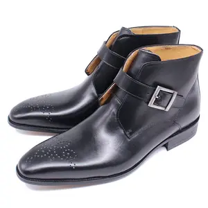 Sh12073a Blaue Farbe Herren schuhe Stiefel Stivaletto Uomo Chelsea hochwertige Cowboys tiefel Herren