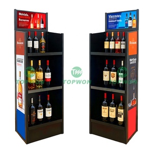 Custom Retail Store Metal <strong>Display</strong> Stand Metal Supermarket Shelves <strong>Beer</strong> Beverage Whisky Vodka Cocktails Wine Metal <strong>Display</strong> <strong>Rack</strong> - Product Image 2