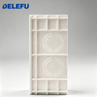 Boîtier de jonction électrique encastré DELEFU 118 Type 2, en PVC, ignifuge, pour interrupteur mural et prise, 110x65x50mm