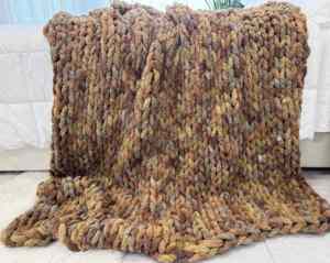 Manta de Lana Suave y Acogedora, Manta de Hilo <span class=keywords><strong>Bernat</strong></span>, Hilo Chenilla Tejido con Patrón de Puntos y Marinos, Mantas Cálidas para Cama - Product Image 6