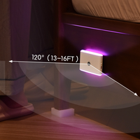 Lampe murale LED en aluminium rechargeable USB RGB avec capteur de mouvement haut/bas pour la maison et le bureau