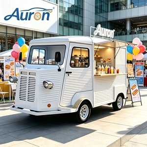 Camión de Comida con Puerta Tipo Ala de Gaviota, Remolque de Estilo Clásico Vintage, Carrito de Comida Móvil Estilo Citroën, Camión de Comida Eléctrico de 3.0m - Product Image 1