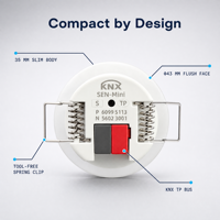 Capteur radar KNX à ondes millimétriques 24 GHz de nouvelle génération SEN-Mini/5113 avec surveillance FMCW et Lux, 30 V CC, pour salles de formation et maisons de retraite