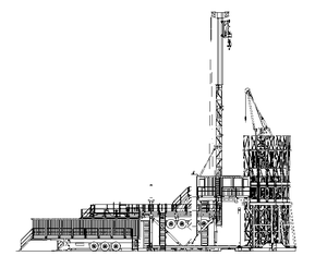 แท่นขุดเจาะไฮดรอลิกเคลื่อนที่แบบตะขอคงที่ รุ่น HH-102 ของอิตาลี มือสอง รับน้ำหนักได้ 220,000 ปอนด์ - Product Image 1