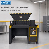 Broyeur industriel à double arbre pour le recyclage de métaux, plastiques, câbles, bois et palettes, homologué CE, usage intensif