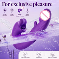 Vibromasseur 3-en-1 creux à battements pour point G, stimulation clitoridienne par léchage, morsure et claquement, jouet sexuel