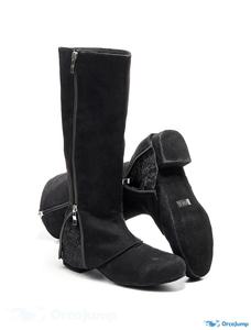 EVKOO0426 Chaussures sexy à talons hauts pour femmes, nouvelles bottes de <span class=keywords><strong>danse</strong></span> en daim noir avec semelle en daim noir - Product Image 4