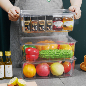 2022 Clear Home Plastic Closet <strong>Underwear</strong> <strong>Organizer</strong> with Lid Transparent Color Large Capacity Fruit Storage Boxes - Product Image 3