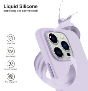 WOWCASE-Funda de silicona líquida para iPhone 14 Pro Max, Protector de pantalla, <span class=keywords><strong>2022</strong></span> - Product Image 4