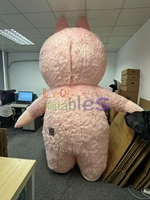 Costume de Mascotte Gonflable Labubu en Peluche, Déguisement de Lapin Gonflable pour Adultes, Personnage de Dessin Animé, Offre Spéciale