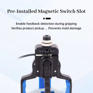 3-Jaw <b>Mini</b> J1060 <b>Robotic</b> Gripper Accessory Pneumatic Parts with Non-Slip Silicone Pads and Magnetic Switch Slot - Product Image 4