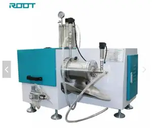 lab nano sand mill horizontal type rod and pin turbine drive with tank