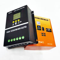 Contrôleur de charge solaire PWM 60/80/100A 12V-48V avec écran LCD USB, puissance PV maximale 480W, batterie au plomb-acide, certifié CE