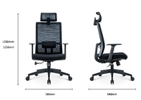 Usine directe en gros maille dos pivotant doux lombaire tâche de soutien réglable ergonomique chaise de bureau rotative gerente cadeira