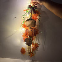 Meilleures ventes d'artisanat en bois, feuilles de citrouille 3D, décoration murale pour Halloween, pour la maison, le restaurant