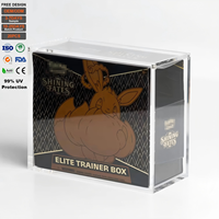 Échantillons Gratuits - Vitrine Moderne en Acrylique ETB avec Protection UV à 99% et Couvercle Magnétique Pré-assemblé pour Shiny Vault TCG Elite
