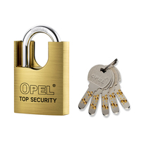 Candado OPEL de Alta Seguridad Antirrobo, Duradero, de Latón, Impermeable, con Grillete Anticorte y Llave Computarizada con Puntos