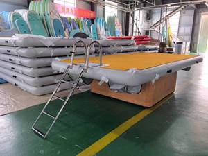 Plateforme flottante gonflable portable 2x4m carrée, épaissie, résistante aux UV, avec chaises - Product Image 5