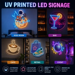 Wholesale UV Printed Astronaut <b>Neon</b> <b>Sign</b> with Local LED Outline for Kids Room Home and Wall Decor - Product Image 3