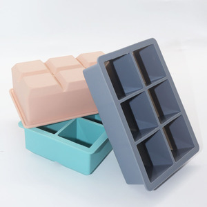 Moule à glaçons en silicone de qualité alimentaire réutilisable, facile à démouler, avec couvercle, pour 6 glaçons - Product Image 2