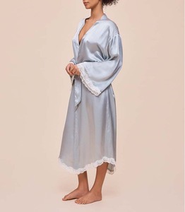 Camicia <span class=keywords><strong>da</strong></span> <span class=keywords><strong>notte</strong></span> <span class=keywords><strong>da</strong></span> <span class=keywords><strong>donna</strong></span> lunga e morbida in seta di raso personalizzata per le stagioni estive e autunnali - Product Image 1