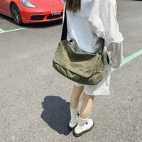Sac à bandoulière rétro en toile vintage pour l'école, personnalisable avec logo, léger, de haute qualité, tendance, pour étudiants