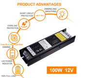 Pilote de LED dimmable 24v Led puissance de commutation 0-10v/coque en aluminium Triac 200W produits de vente chaude 2024 pour la lumière Led
