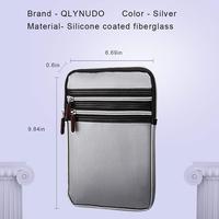 Porte-passeport en silicone ignifuge personnalisé, pochette de cou antivol et organiseur de portefeuille avec fermeture éclair anti-RFID