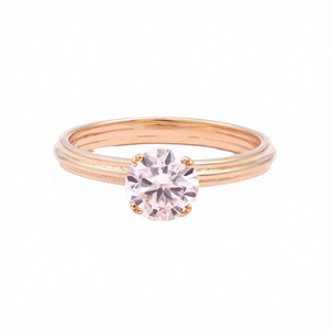 Fashionable Selling Simple 1/2ct Women's Engagement Ring S925 Sterling Silver Rhodium Plated Moissanite GRA Certified Band - Product Image 2