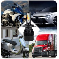 2 ampoules LED de phares de voiture à haute luminosité 4 couleurs (H1, H4, H7, H8, H9, H11, 9005/HB3, 9006/HB4, 9012/HIR2) pour feux de brouillard et phares avant