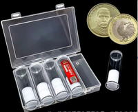 Boîte de rangement vide pour capsules de pièces de monnaie pour 100 capsules de 25 mm/27 mm/30 mm et tube de 27 mm