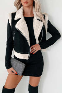 2024 mode nouvelle couleur Pure laine d'agneau Patchwork court matelassé chaud daim Zip <span class=keywords><strong>gilet</strong></span> hiver femmes veste manteau en gros - Product Image 2