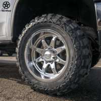 Jantes forgées chromées à rayons en Y fendus DW Modified Performance 18, 20, 22 pouces, 8 trous, à déport profond, compatibles avec les camions lourds