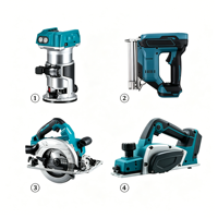 Colección de Herramientas Eléctricas Recargables de 18 V, Juego Completo de Herramientas para Trabajos de Madera, Construcción y Reparación