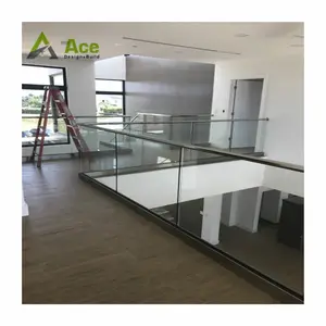 Ace Aluminium U-Kanal Glas geländer Moderne kunden spezifische Deck Balkone gehärtetes Glas geländer