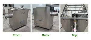 工業用電気ステンレス鋼肉チョッパー冷凍魚豚肉ミンサー機サイズ32単相銅モーター - Product Image 6