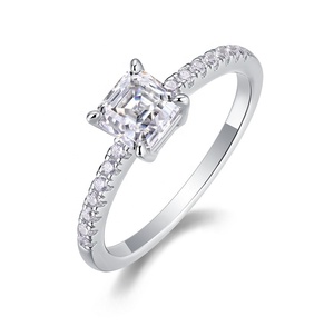 <span class=keywords><strong>Anello</strong></span> di Fidanzamento in <span class=keywords><strong>Argento</strong></span> Sterling S925 con Moissanite, Taglio Princess, Taglio a Pera, Taglio <span class=keywords><strong>Smeraldo</strong></span>, Gioiello di Lusso per Donna - Product Image 5