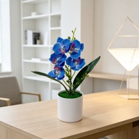 Orchidée Phalaenopsis à feuilles pointues, plante en pot, ornement d'intérieur pour la maison, décoration de table pour mariage, banquet, salle à manger, hôtel
