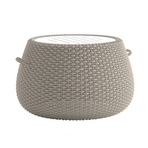 Ensemble de canapés confortables de style nordique moderne pour jardin, villa, complexe hôtelier, plage, en corde tressée durable, avec tables basses - Product Image 6