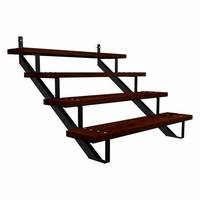 Celia Float Métal Aluminium Escalier Cadre Aluminium Echelle 4 Marches