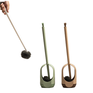 Ensemble de brosses WC murales en gros pour usine, avec long manche, couvercle et support, idéal pour hôtels et appartements - Product Image 3