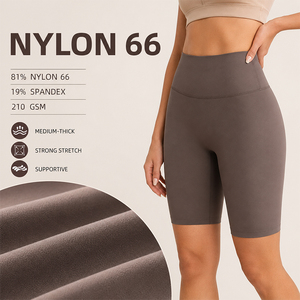 Shorts Deportivos de Nylon66 para Mujer, 210GSM, Grosor Medio, Cintura Alta, Elásticos, de Secado Rápido, para Fitness - Product Image 2