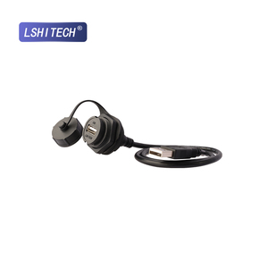 <span class=keywords><strong>Prise</strong></span> de panneau filetée étanche IP67 M25 USB 2.0 avec câble d'extension - Product Image 1