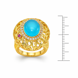 Anello regolabile con apertura rotonda e cava, design alla moda, gioiello unisex per l'uso quotidiano - Product Image 5